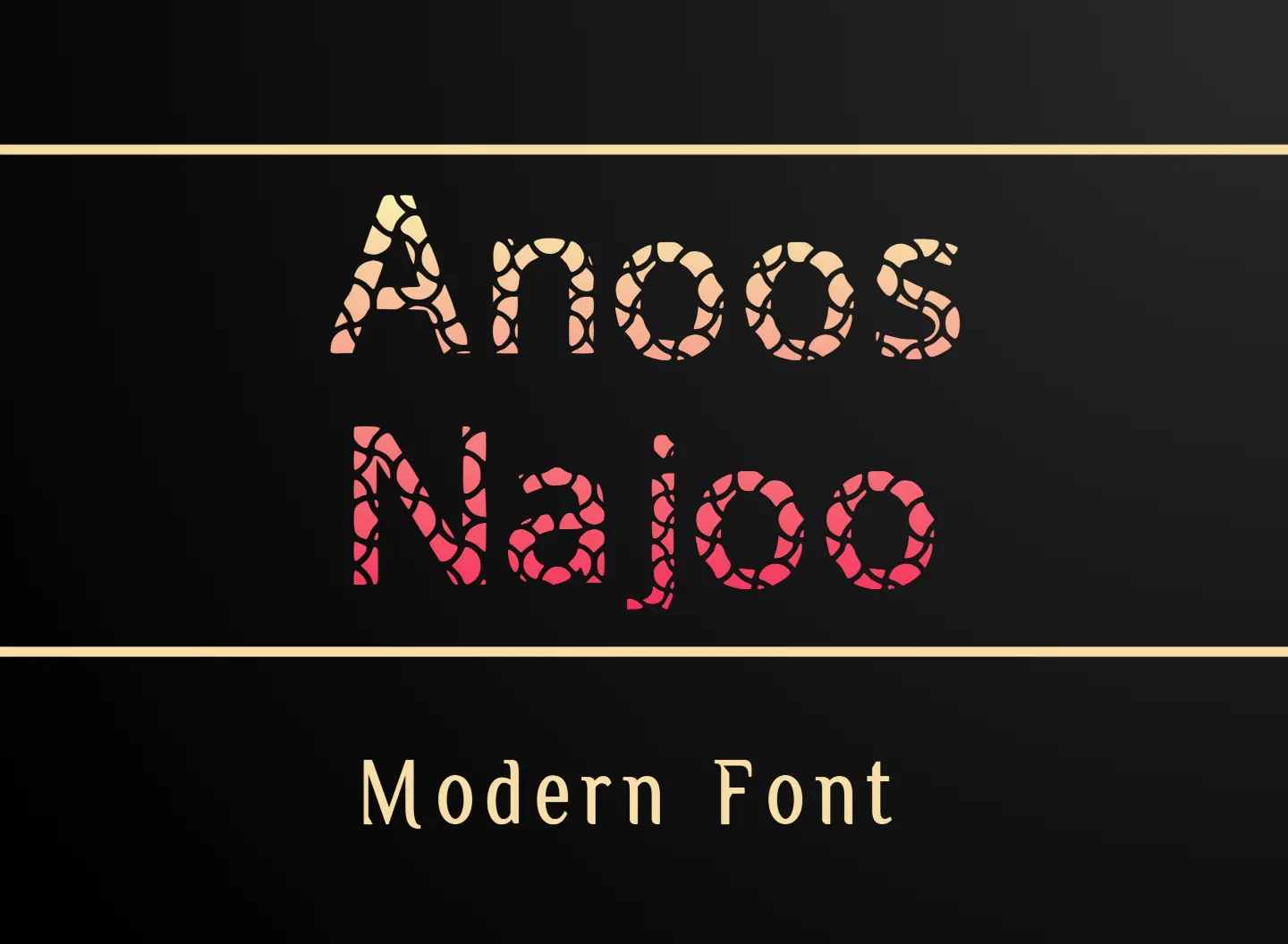 Anoos Najoo: A Whimsical Display Font for Creative Publishing