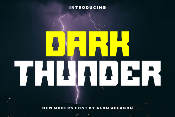Dark Thunder: A Bold and Modern Display Font for Creative Campaigns