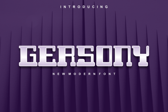 Enhance Your Brand with Gersony: A Cool and Modern Display Font