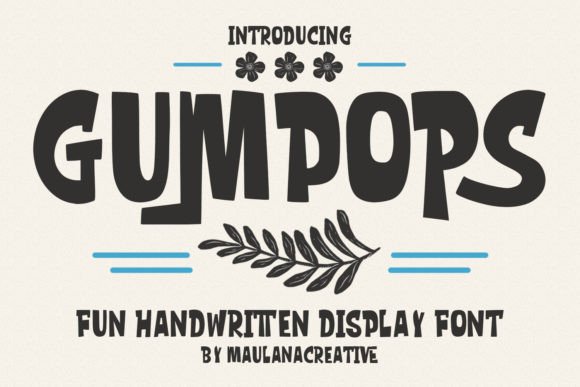 Gumpops: A Charming Display Font for Crafters