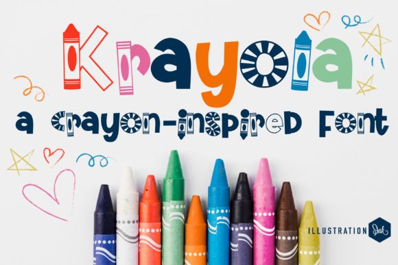 Krayola: A Whimsical Display Font for Creative Makers