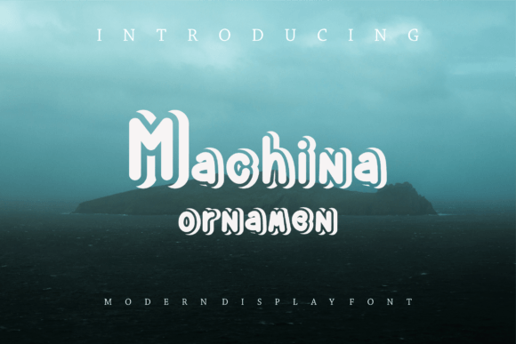 Machina Ornamen: The Visual Display Font for Modern Marketing