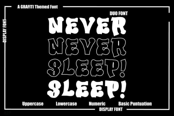 Never Sleep: A Bold and Urban-Styled Display Font