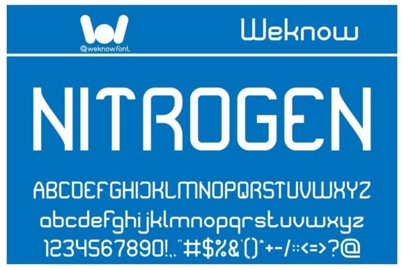 Nitrogen: A Modern Techno Display Font for Creative Makers